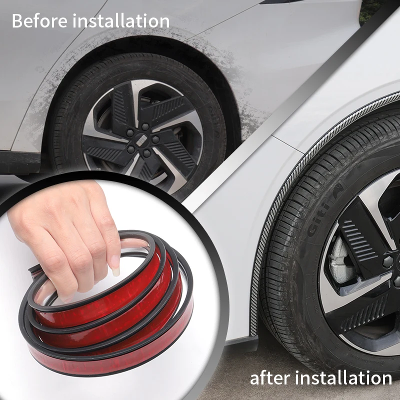 For Audi A6 A7 C8 4K Q8 4M A1 GB 2018~2025 Car Wheel Arches Wing Expander Arch Eyebrow Anti-collision Protect Strips Accessories