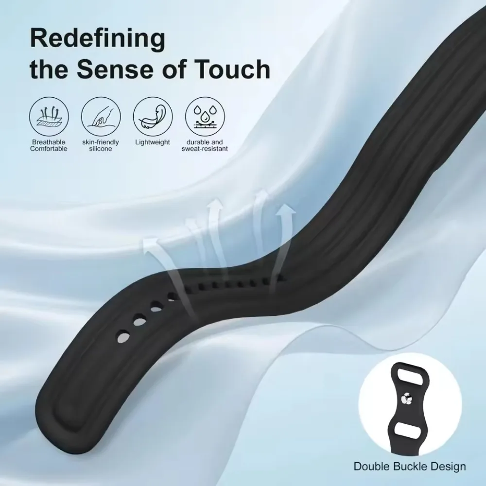 Offizielles Nylon+Silikon-Schlaufenarmband für Google Fitbit Air Zubehör, Komfortables Armband für Google Fitbit Air, Ersatz für Correa – Detail 13
