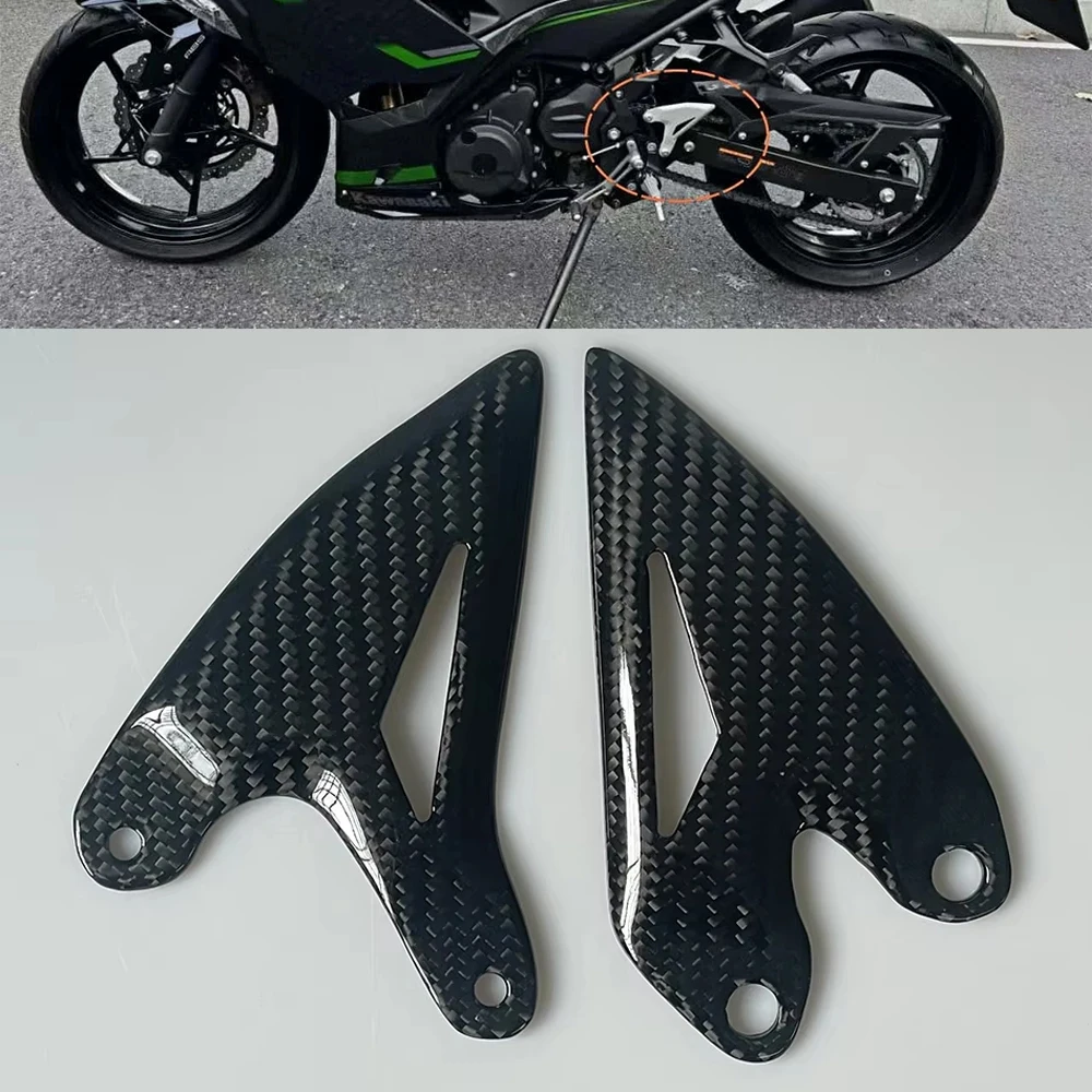 

Z400 2024 Heel Guard Plates Foot Rests For Kawasaki Ninja 400 Z400 2019-2023 Weight Reduction Carbon Fiber moto accessories