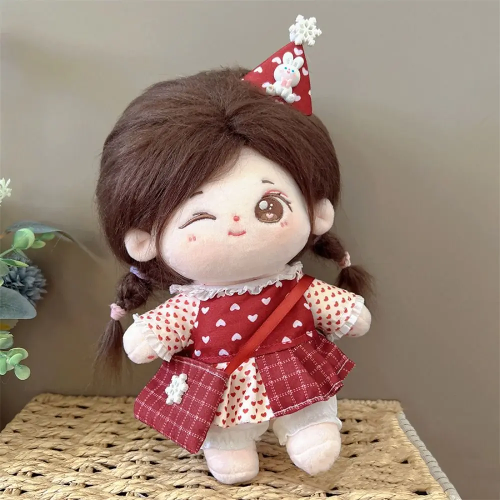 

Dress Up 20cm Cotton Doll Clothes Dress Suspender Skirt Doll Winter Clothes Plush Doll Clothing Star Doll Clothes