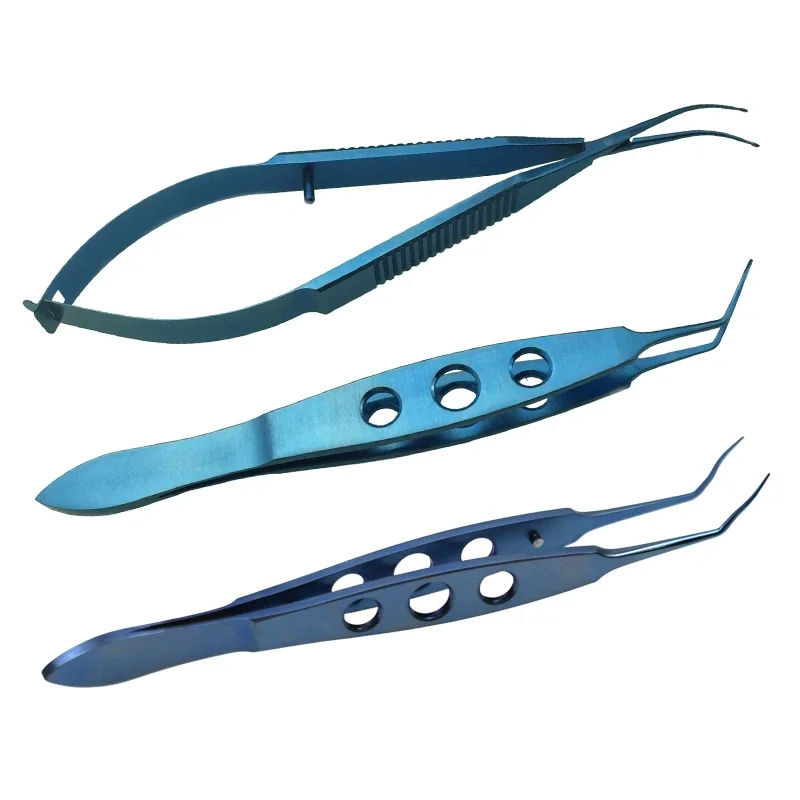 1pcs Duckbill Lens Implantation Tweezers Intraocular Lens Holding Forceps Half-type Soft Crystal Folding Ophthalmic Instrument