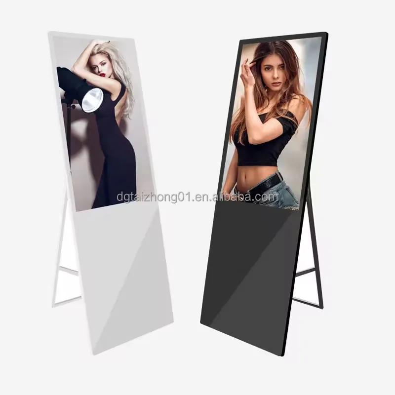 Publicidad interior del cartel del sistema Android de la pantalla táctil de la pantalla LCD de la señalización de 49/55inch con el soporte del piso