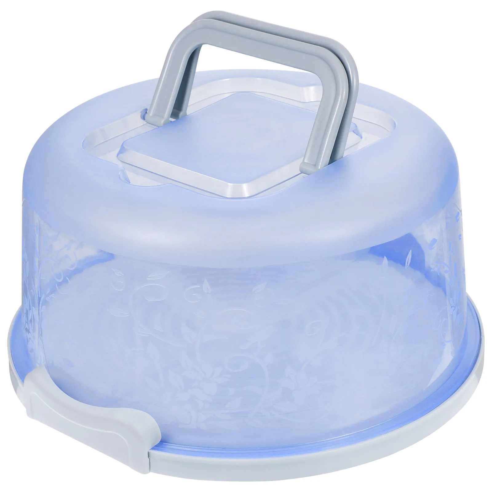 

Portable Cake Carrier Round 10 Inch Transparent Sturdy PP Plastic Cake Storage Box Handle Lock for Cupcake Pie Fruit Muffin