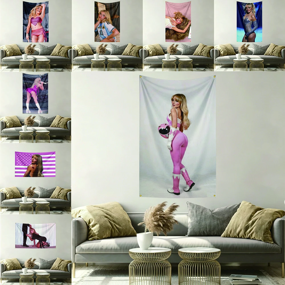 

Singer Flag for Sabrina Annlynn Carpenter Fans 3x5ft Custom Flags HD Print Banner Bedroom Living Room Dorm Wall Decor Tapestry