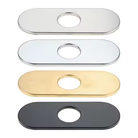 1PC Sink Base Decorative Panel Faucet Deck Plate Tap Cover Deck Plate Bathroom Faucet Escutcheon Plates Faucet Hole Cover