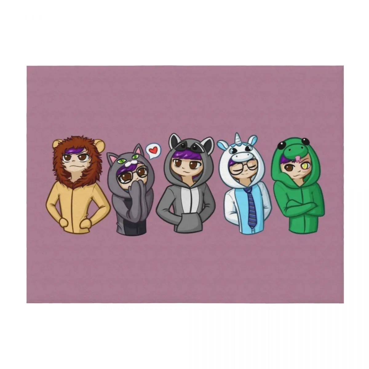 

Sanders Sides Onesies - Core 4 + Deceit Throw Blanket Fashion Sofas Luxury Stuffeds Cute Blankets