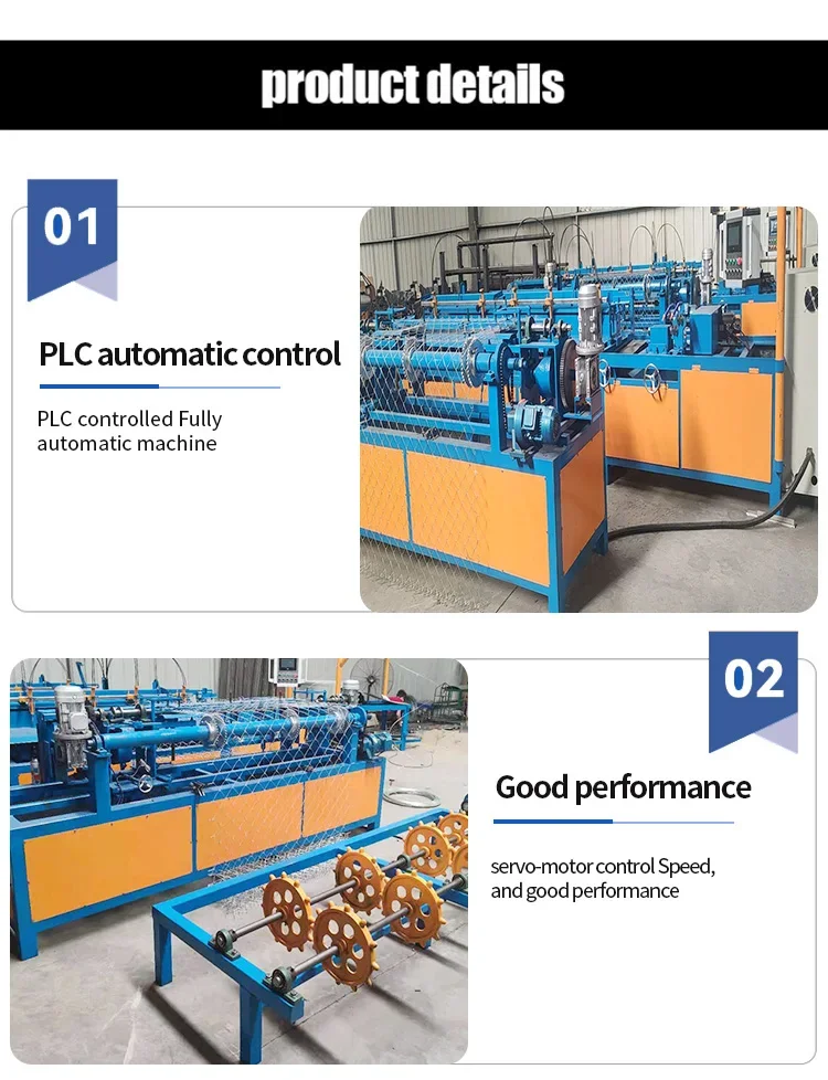Máquinas de fabricação de malha de arame de vendas quentes fáceis de operar máquinas de cerca de elo de corrente
