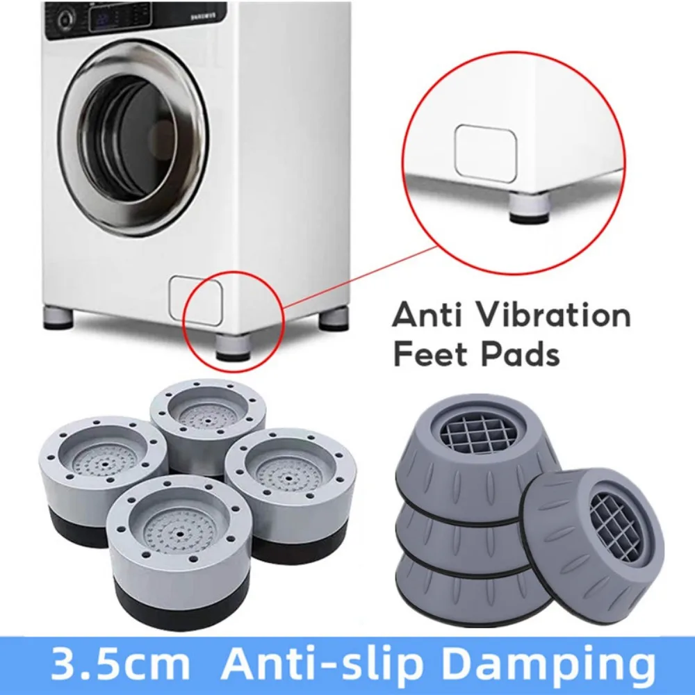 4Pcs Washing Machine Support Pad Anti Vibration Feet Rubber Leg Pad Mat for Washing Machine Support Dampers Stand Furniture