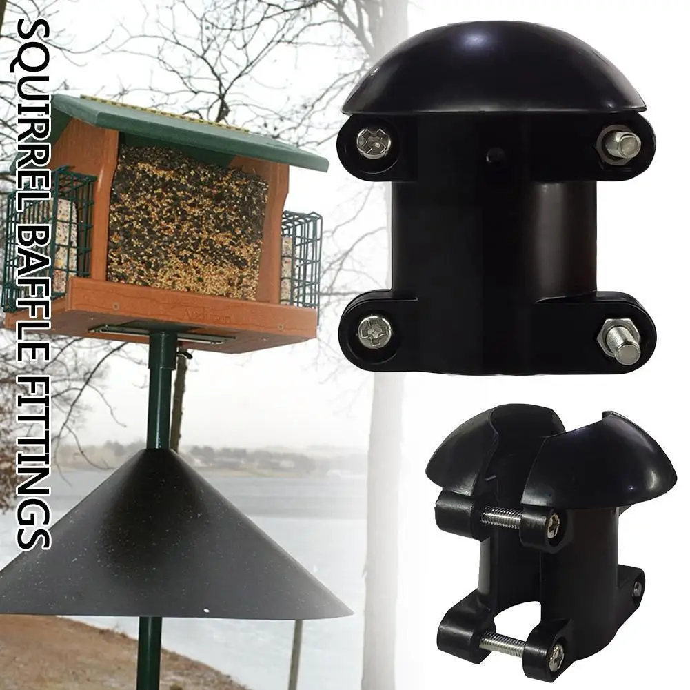 Squirrel Baffle Accessory for Pole Protects Hanging Bird Feeders Bird Feeding Pole Mounted for Yard Garden P D8U1