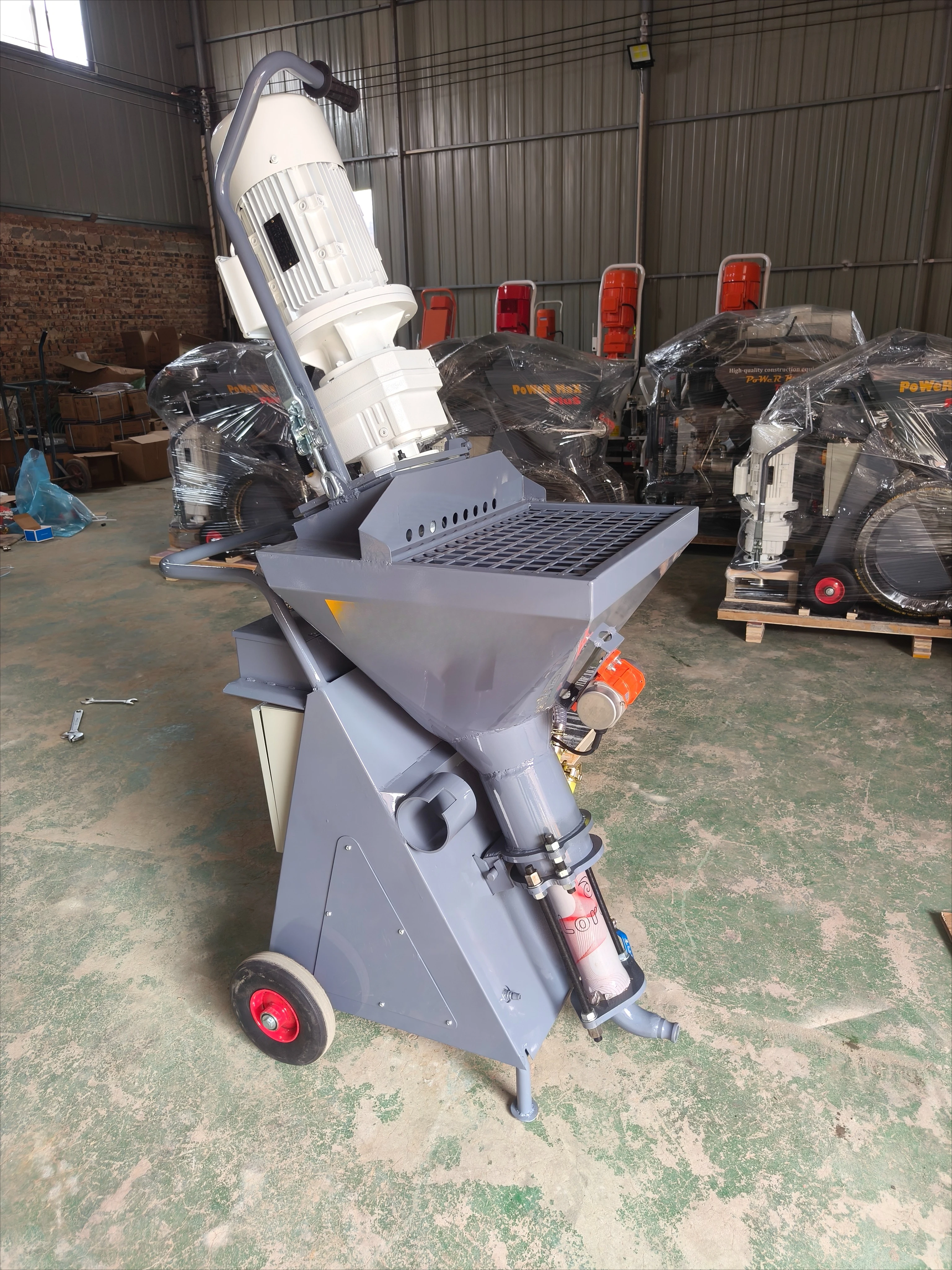 220V Wholesale Factory Supply Cement Mortar Plaster Spraying Machine Gypsum Mixer Spray  with Pump and Motor Core Components