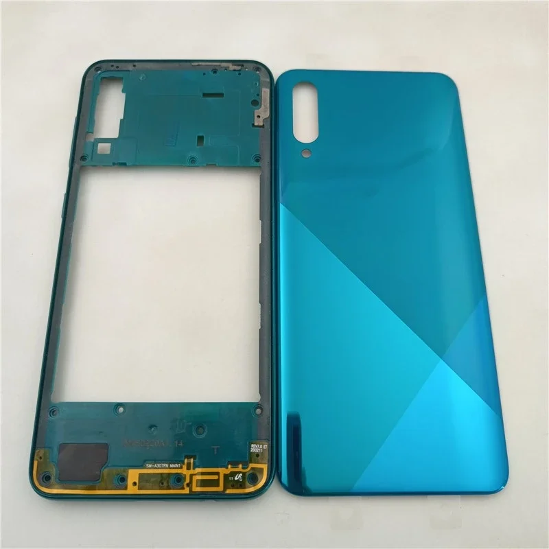 For Samsung Galaxy A30S A307F New Housing Case Middle Frame Bezel Frame + Battery Back Cover Rear Cover Repair Parts