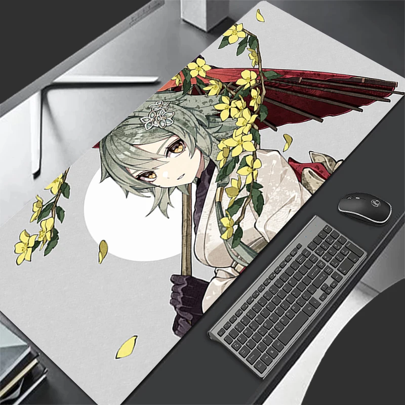 Mousepad Zenless Zone Zero Caesar King Alas Keyboard Gaming Komputer Pola Mouse Pad Alas Karet Alas Meja HD Anti Selip Alas Mouse