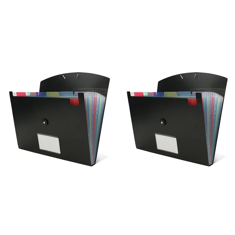 

TA-2X Органайзер для файлов-аккордеон, 13-карманная расширяющаяся папка для файлов, пластиковая расширяемая папка для файлов, цветная внутри