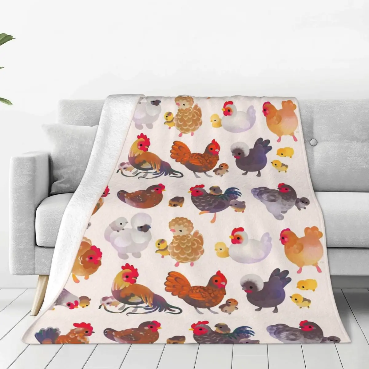 Chicken And Chick Blankets Fleece Lightweight Sofa Throw Blankets For Couch Bedding Office Throws Bedspread Quilt