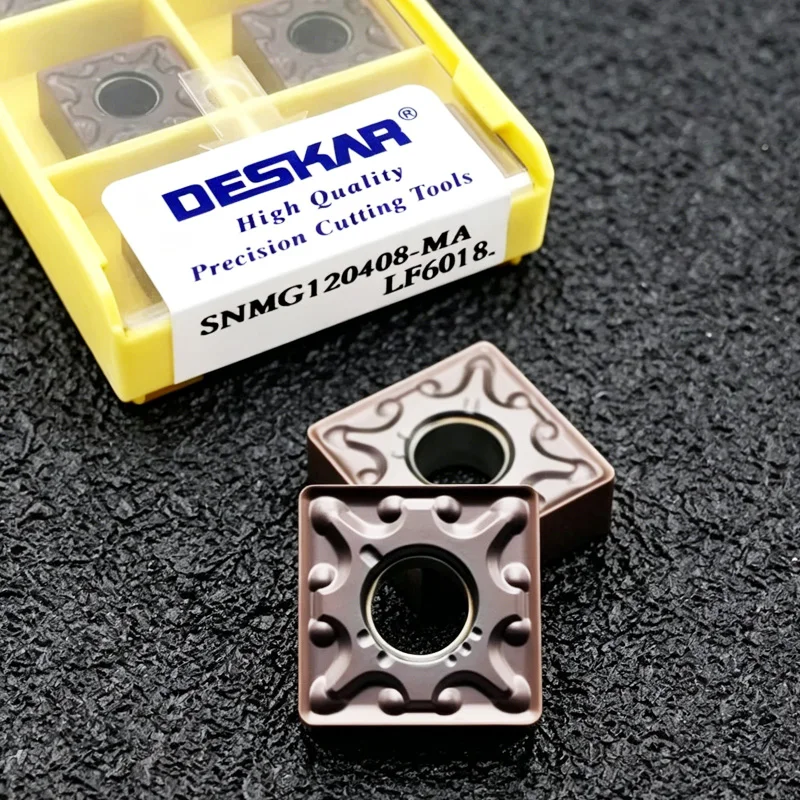 Оригинальные токарные пластины DESKAR SNMG MA MM LF6018 LF6118 TF618 для станков с ЧПУ, высокоточные сменные твердосплавные пластины для обработки нержавеющей стали