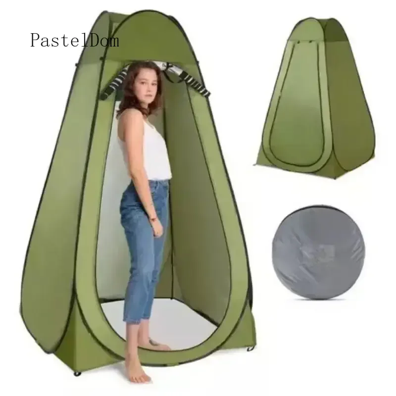 Portable Outdoor Shower Tent for Adults, Thick Warm Bath Shelter, Multi-use Changing Tent & Mobile Toilet for Home & Camping