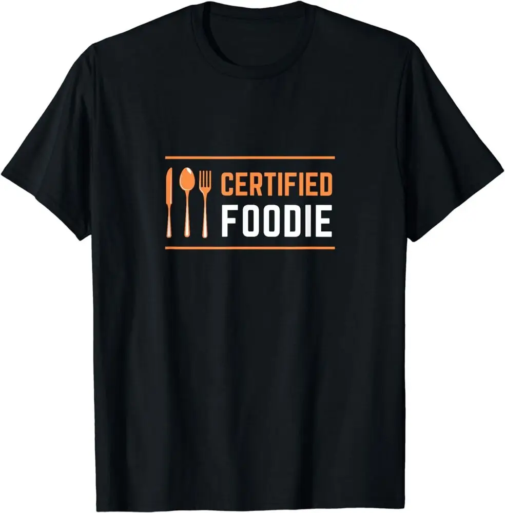 Certified Foodie Funny For Food Lovers Fanatic T-Shirt Anime Graphic T-shirts Y2K Tops Unisex Summer Short Sleeve