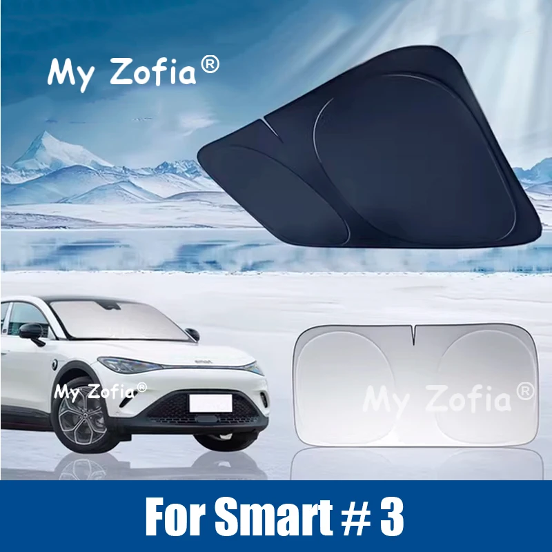 

For Smart #3 2024 2025 2026 Car Windshield Sunshade Cover Anti UV Protection Foldable Accessories