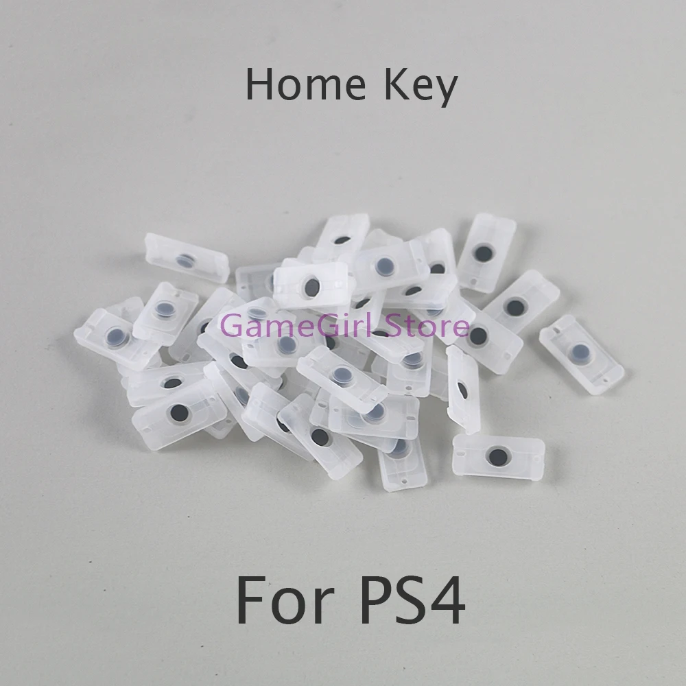 

200 шт., кнопка «Домой», силиконовая проводящая резиновая накладка для Playstation 4 PS4 JDS-010 001, замена контроллера