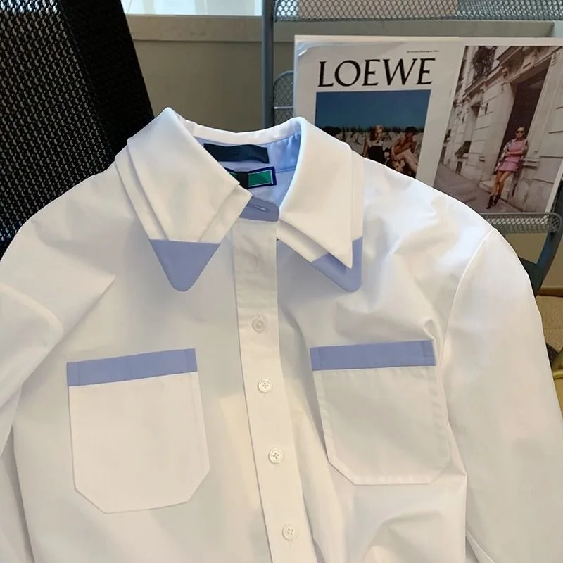 

Long Sleeve Shirts Womens Cotton Oversized Loose Fit Relaxed Casual Minimalist Feminine Daily Youthful Outfit Breezy Trend