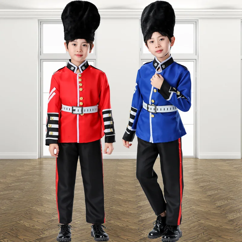 

Children's Drum and Horn Squad Honor Guard School Student Brass Band Dress Halloween Soldier Knight Cosplay Clothing