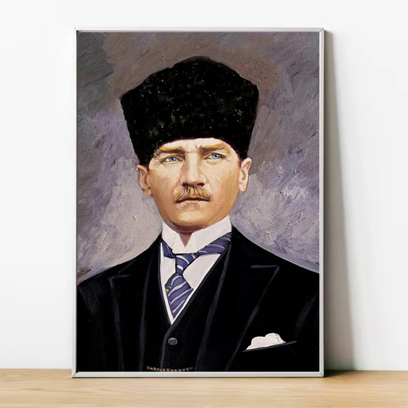 Presidents of Turkey Mustafa Kemal Atatürk Poster Posters for Wall Decor Print Painting on Canvas Aesthetic Room Decoration Home