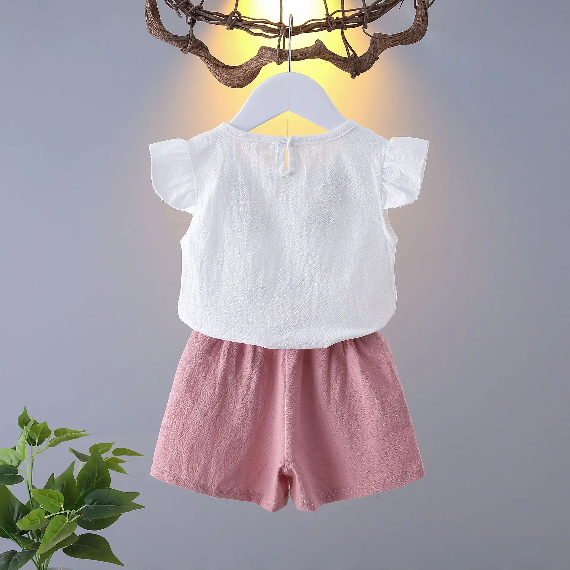 Summer Girls Clothing Set Casual Flower T-Shirt + Pants 2 pcs Baby Girl Cotton Clothes 1-4 Years