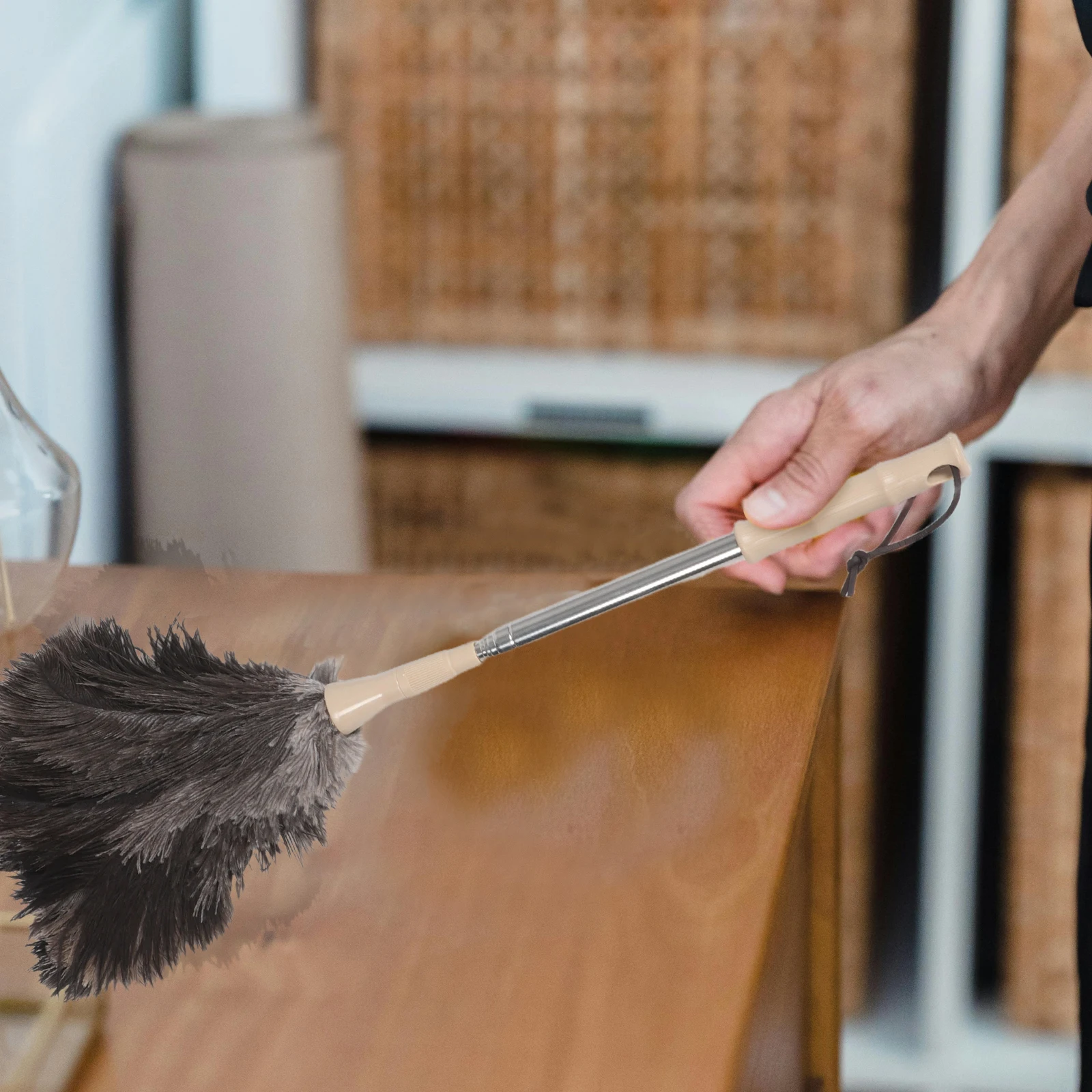

Ostrich Duster Ceiling Kit Reusable Extendable Detachable Cleaning Tool for High Ceilings Fans Blinds Dust Removal Sturdy