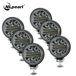 NLpearl 12V 24V 102W LED Light Bar/Work Light Spot Flood For Truck Boat ATV Jeep Tractor OffRoad 4x4 Barra led Headlight 4inch