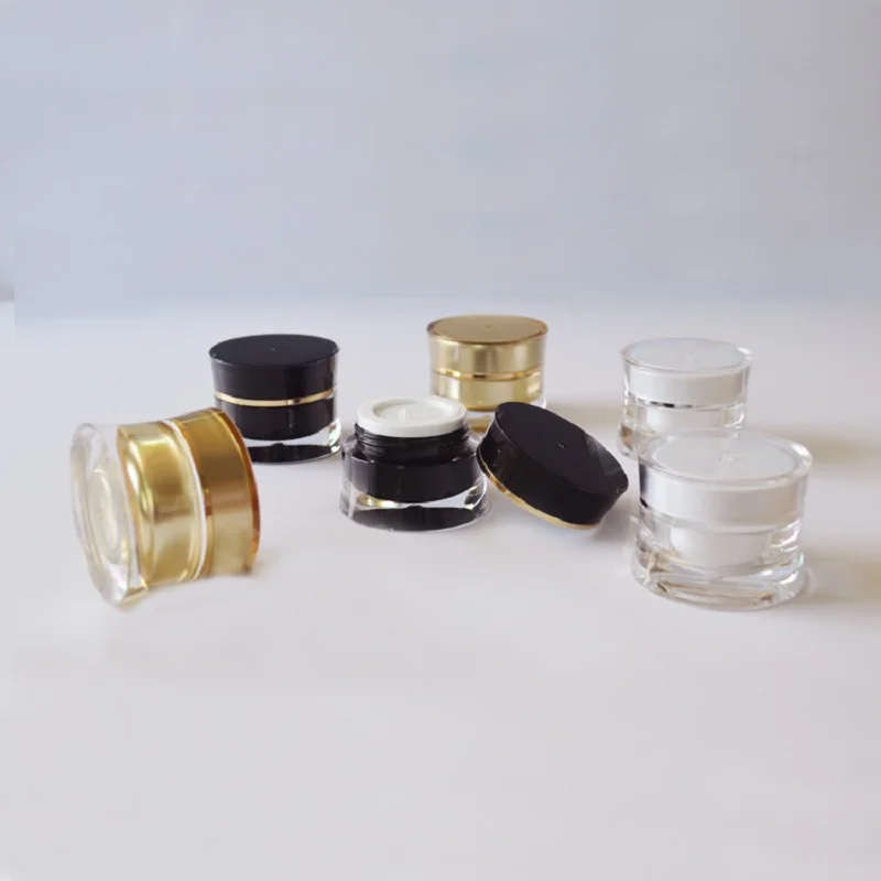 10g gold silver acrylic jar sample test eye essence cream gel moisturizer art nail skin care cosmetic packing