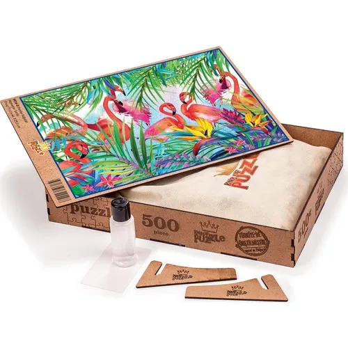 King Of Puzzle Flamingos Wooden Puzzle 500 Parts