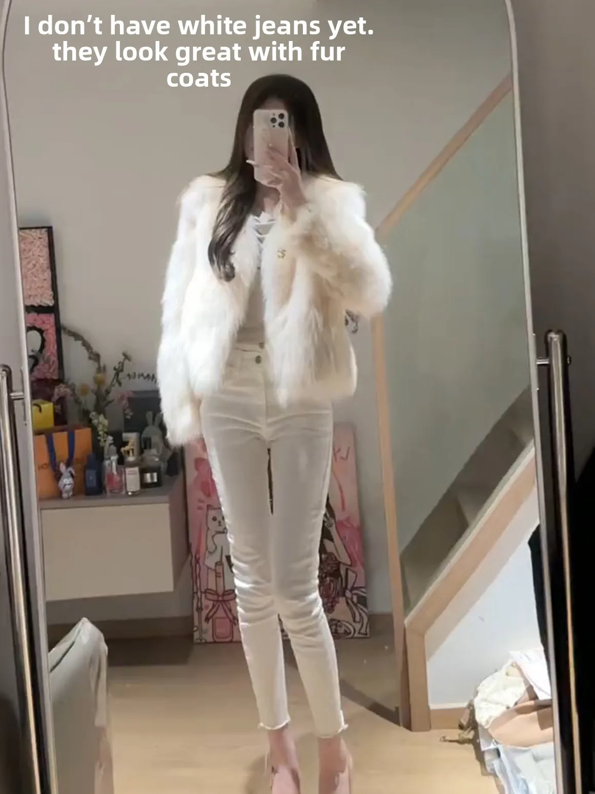 

High Waist White Slim Fit Bootcut Korean Sle Faionable Autumn Winter Denim Jeans Women's Cotton Stretch High Waist Pencil...