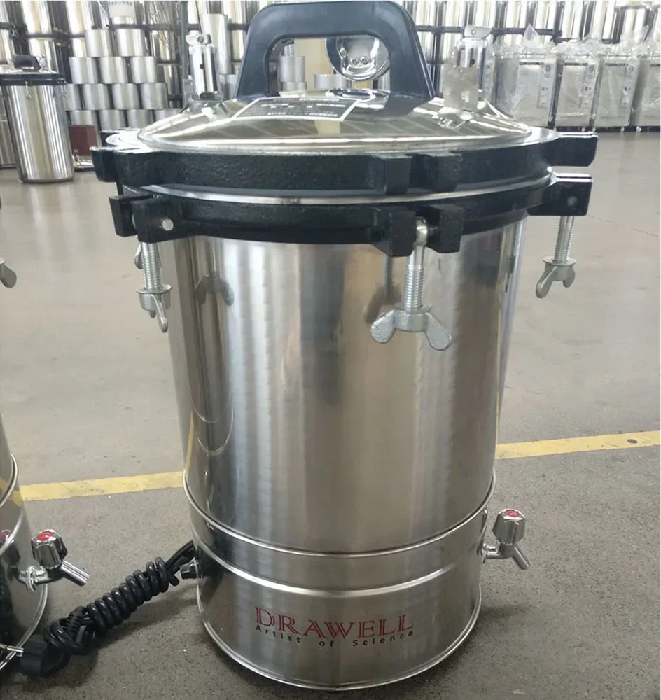 18L 24L 30L Laboratory Sterilization Equipment Small Vertical Pressure Steam Portable Autoclave Machine