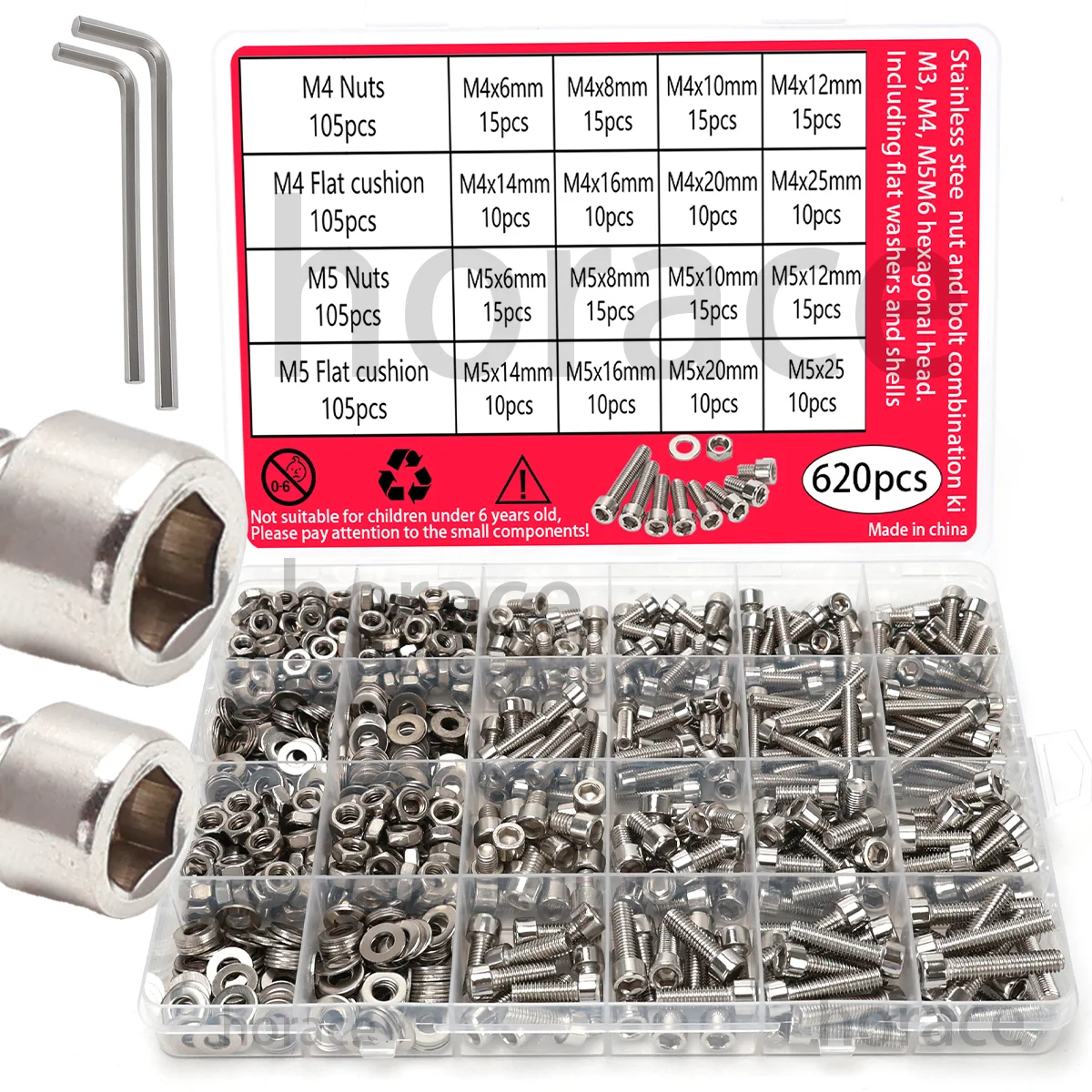 620Pcs M4 M5 Stainl…