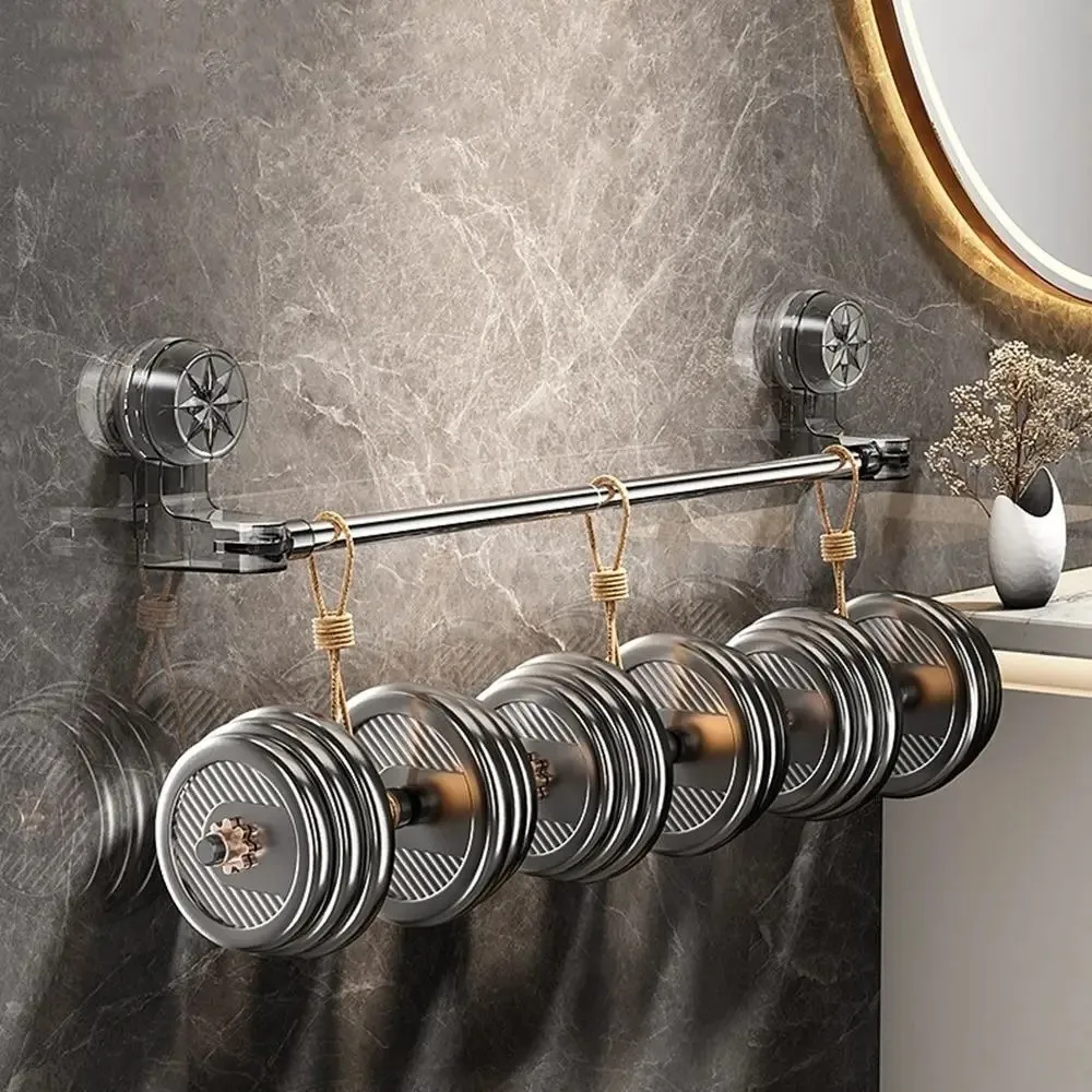 New Suction Cup Towel Rack No Drilling Required Stainless Steel Bath Holder Expandable Kitchen Bathroom Towel Rod