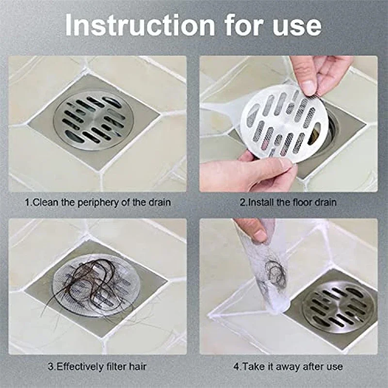 100/500Pcs Disposable Kitchen Sink Filter Sewer Drain Anti-blocking Garbage Bag Pool Leak Mesh Bag Strainer Sink Garbage Net