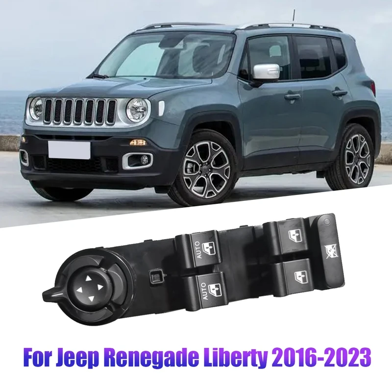 Electric Window Master Control Switch Button 735648127 For Jeep Renegade Liberty 2016-2023 Left Window Lift Switch Accessories