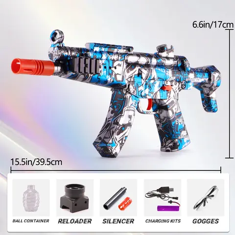 MP5 충전식 전기 블래스터-팀 전투용 자동 야외 장난감 총-이상적인 선물 (총알 미포함)