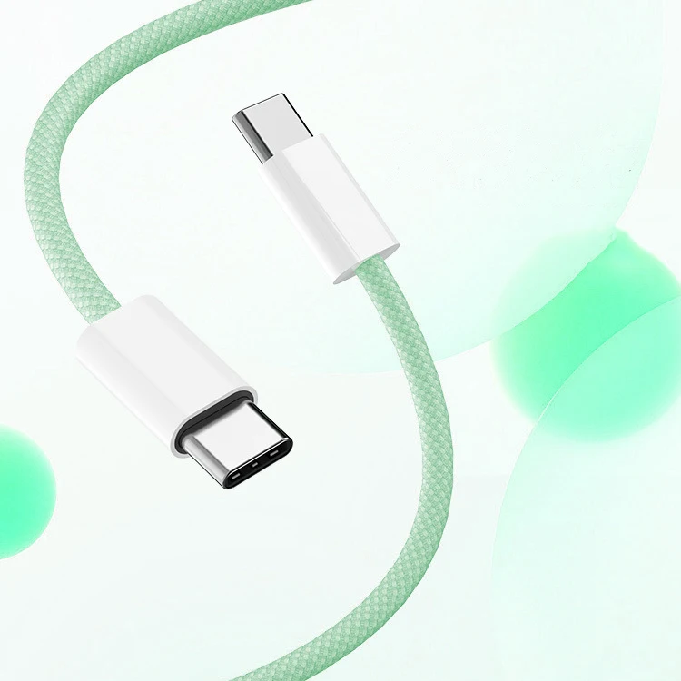 USB-C auf Typ C Farbkabel für PD 60 W Apple iPhone 15 Schnellladung für Samsung Huawei Xiaomi Typ C Webkabelzubehör