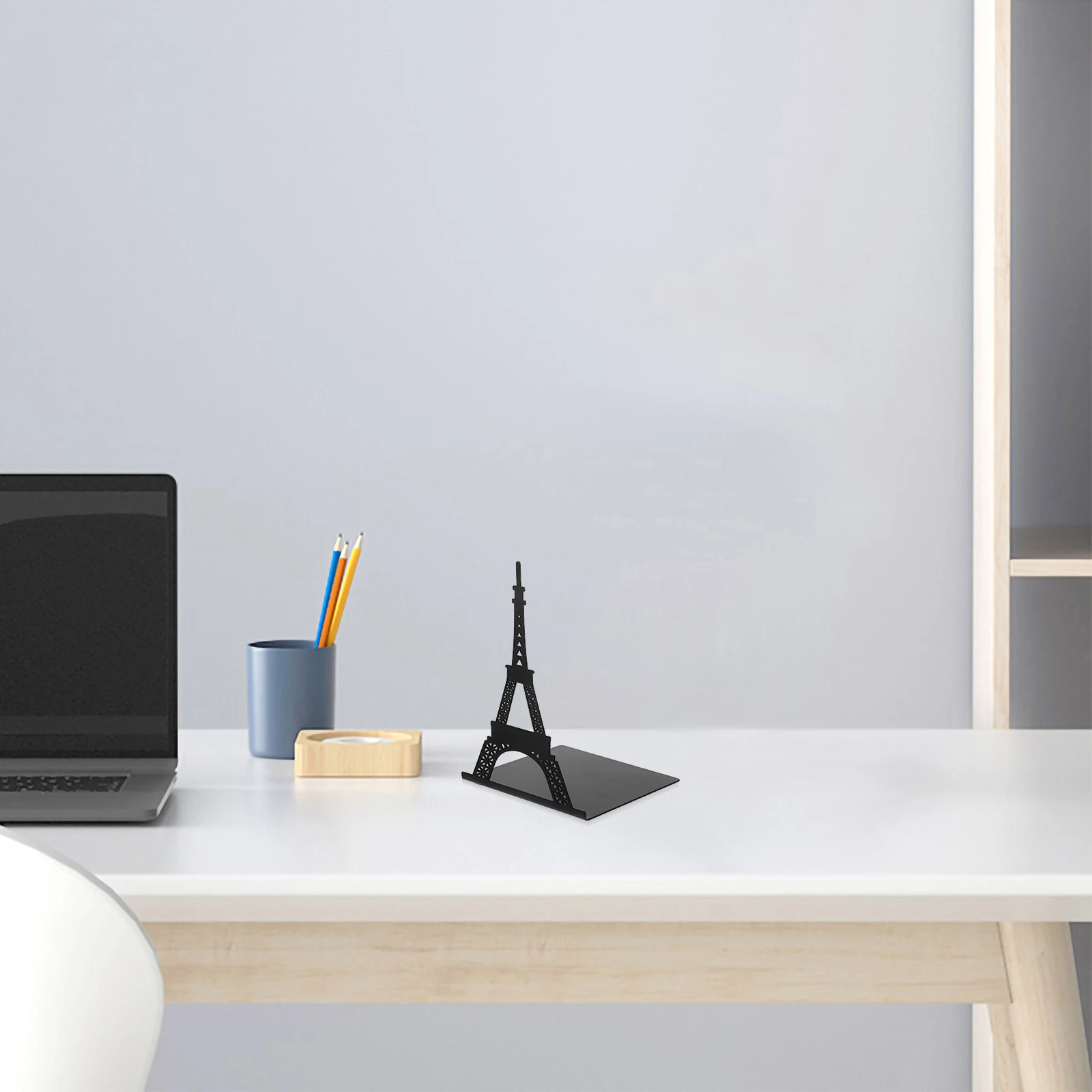 

2 Pcs Tower Bookend Shelf Stoppers Stand Delicate Bookholders for Convenient Accessory Organizer Accessories