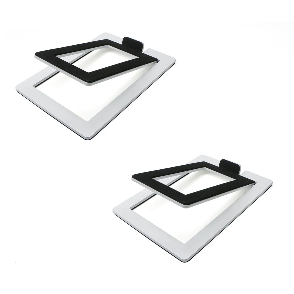 

15 ° Наклонные настольные подставки для динамиков для компактных 2-3-дюймовых компьютерных динамиков с книжной полкой и монитором, стальное металлическое основание и демпфирующая пенопластовая прокладка