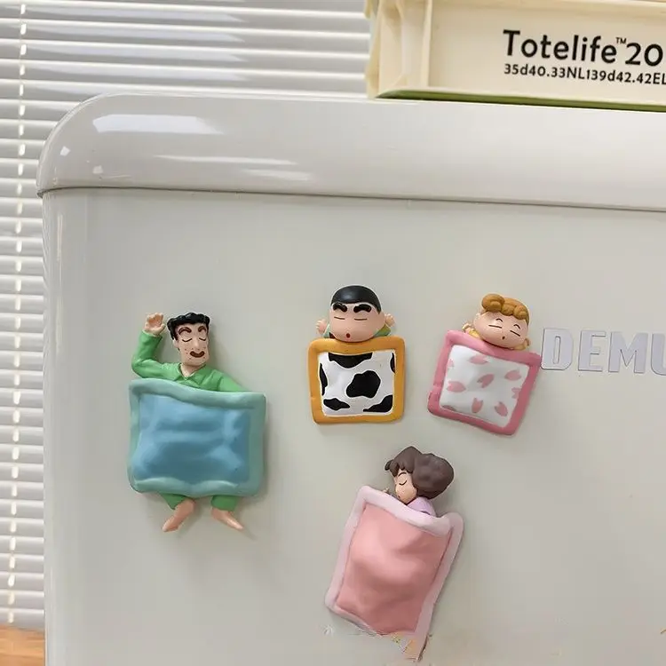 Crayon Shin-chan Familienfoto Magnetisches Kühlschrankposter Dekorativer Cartoon Kreativer Magnetischer Aufkleber Shin-chan Figurenset
