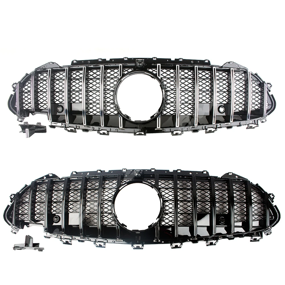 Front Racing Billet Bumper Grilles Upper Facelift Grill For Mercedes Benz W257 C257 CLS Class 2018 2019 2020 2021+