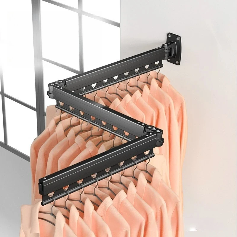 Clothes Drying Rack Foldable Invisible Balcony Suction Cup Clothes Drying Rack Wall-mounted Outdoor Drying Rack Outside