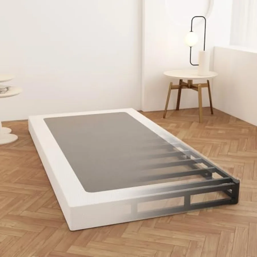 

Box Spring Low Profile, Heavy Duty Metal Box Sprg Bed Base with Fabric Cover, Mattress Foundation, Easy Assembly, Noise Free, B