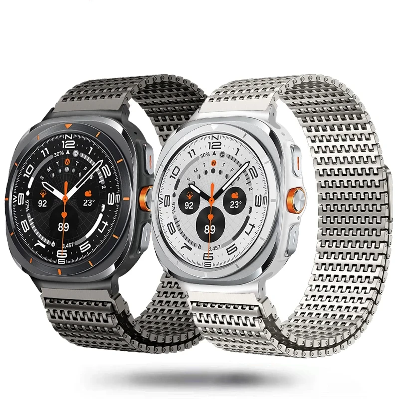 

Magnetic Metal Band for Samsung Galaxy Watch Ultra 47mm Stainless Steel Men Loop Strap for GALA XY 47MM ult ra Bracelet Correa