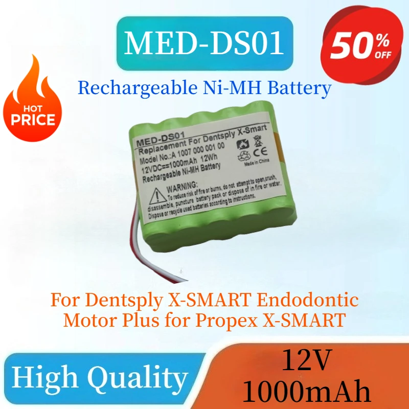 

MED-DS01 12V 1000mAh Replaceable Medical Battery A 1007 000 001 00 For Dentsply X-SMART Endodontic Motor Plus For Propex X-SMART