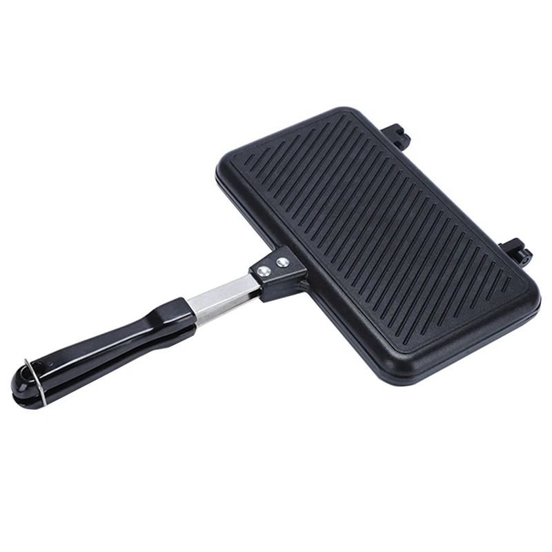 

Gas Non-Stick Sandwich Maker Bread Toast Breakfast Machine Pancake Baking Barbecue Oven Mold