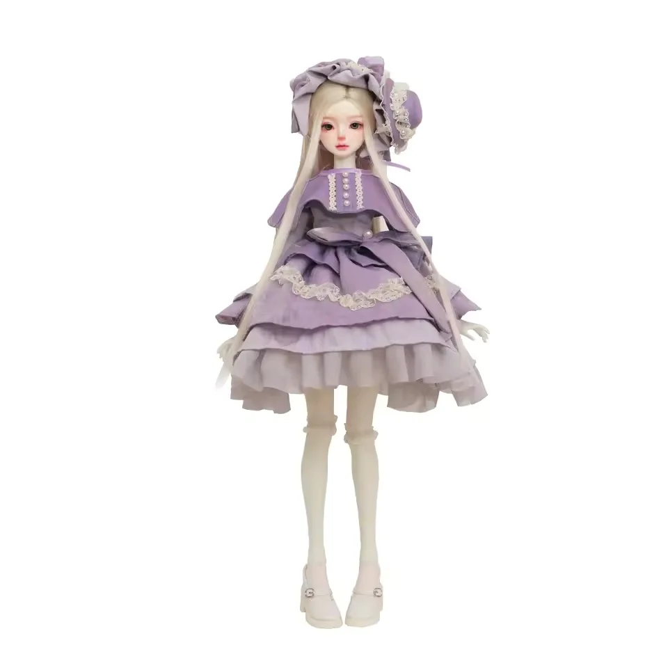サディー 1/4 球体関節人形 サディー フルセット B バリー ビッグチェスト BJD パープル ロリータ ケーキドレス 帽子付き シュガフェアリー エレガント 女性