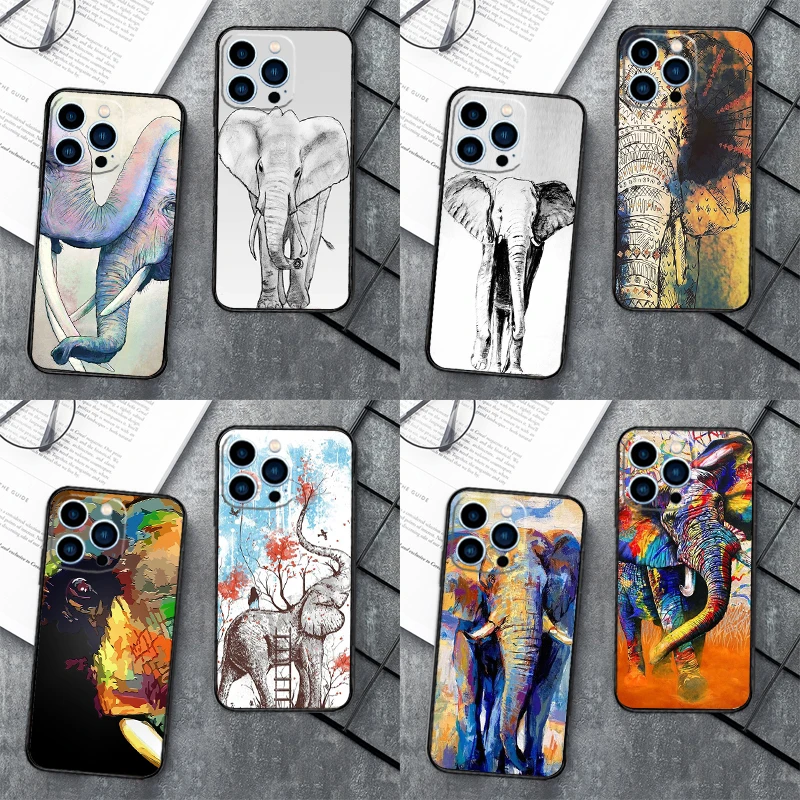 

Elephant Theme Print Soft Case For OnePlus 13R 13 13s 12 12R 11 10 8T 10T Nord CE 5 2 3 4 Lite N10 N20 N30 Cover